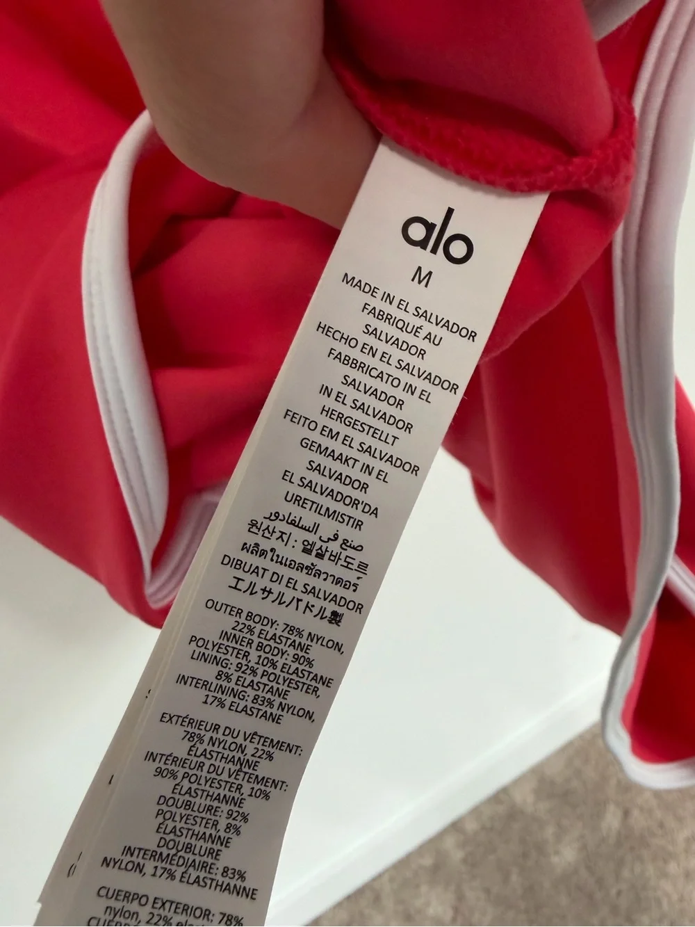 ALO Yoga Softsculpt Halter Tennis Dress in Candy Red/White Size Medium
